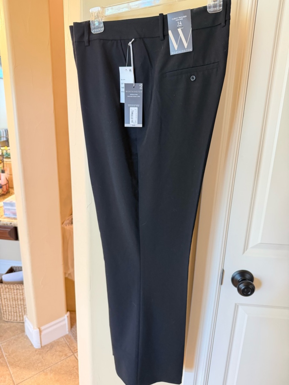 Worthington Black Curvy Trouser High Rise